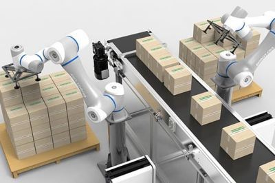 Palettier-Cobots sind flexibel einsetzbar Palettier-Cobots sind flexibel einsetzbar